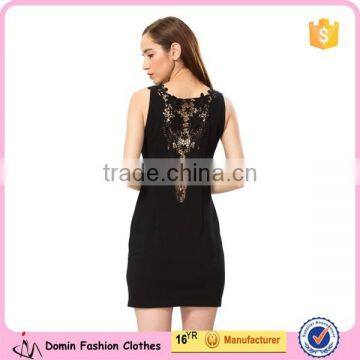 2015 Celebrity See Through V Neck Lace Insert Sexy Mini Dress photo-4