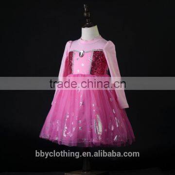 New Girl Dresses Costume Lace Long Sleeves Kid Sequinned Dresses Children Cosplay photo-4