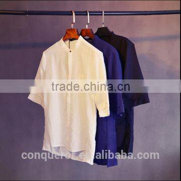 Men's White Linen Shirt HOT! MSRL0045 photo-3