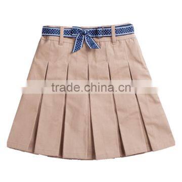 British Student Girl Khaki Skirt Pleated Scotland School Children Skirt Custom photo-3