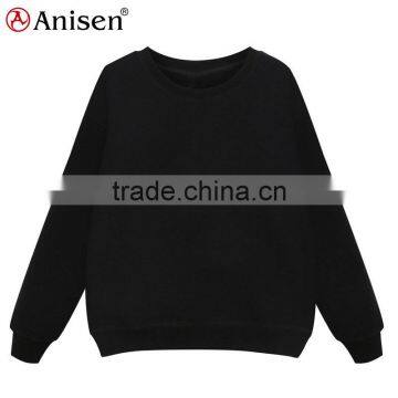 oem service outdoor windbreaker long sleeves black cvc fleece men sweatshirts