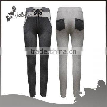 High Wasit Leggings With Patch Pocket and 100%cotton Fabric photo-2