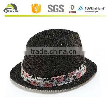 Cheap Mens Paper Straw Trilby Hat photo-2