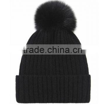 Multifunctional Plastic Knit Beanie With Fur Pom Ball Hat photo-3