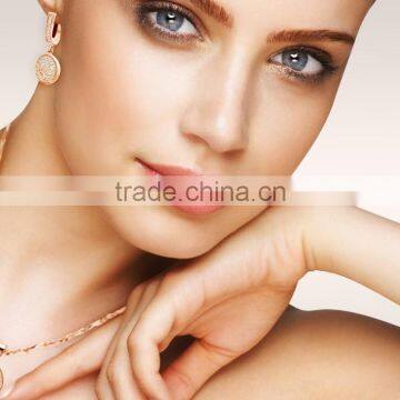 Rose Gold Round Designer With CZ Studded Pendantset photo-2