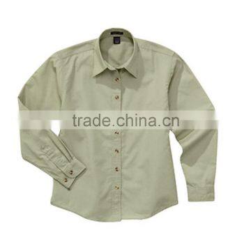 Ladies Woven Long Sleeve Shirt, 100% Cotton photo-2
