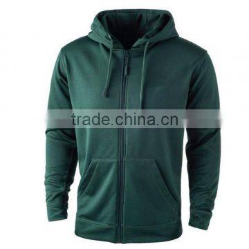 OEM Hot Sale Custom100% Polyester Thick Drawstring Zipper-up Plain Hoodies photo-3