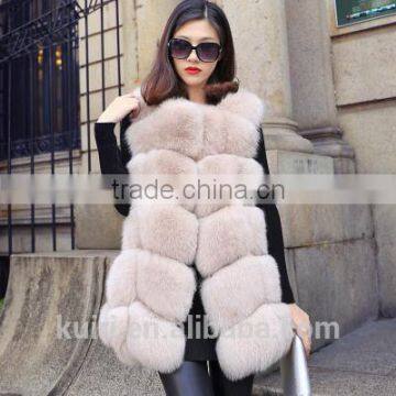 Hot Sale Real Short Fox Fur Vest Luxury Brand Women Outwear Coat Jacket Natural Fox Fur Vest Waistcoat Genuine Fox Fur Gilet photo-6