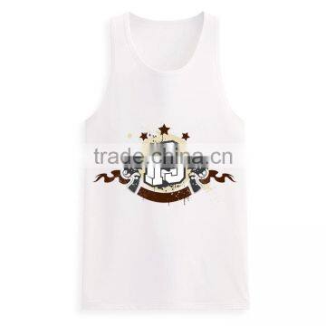 Custom Printed Design Bulk Mens Fitness 95% Cotton 5% Spandex Tank Top photo-4
