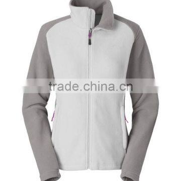 Top quality micro polar fleece jacket contrast color design fleece jacket unisex