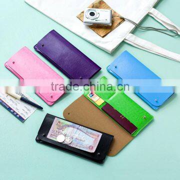 Large Capacity Multifunctional Card Bag PU Leather Passport Storage Handbag Customized Logo photo-4