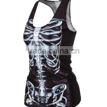Sublimation Overfull Printing Skeleton Sport Clothing Tank Top for Women photo-2