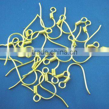 250PCs Gold Plated Ear Wire Hooks With Spring photo-3