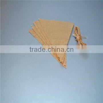 Shabby Vintage Rustic Country Natural Hessian Burlap Banner Wedding Pop photo-2