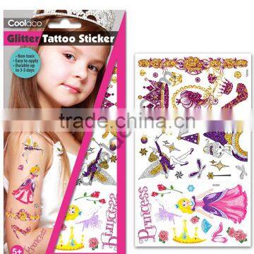 Colorful Glitter Temporary Tattoo fashion body tattoo stickers child tattoo