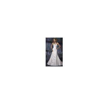 Sweetheart Neckline Trumpet Strapless Simple Modest Wedding Dresses