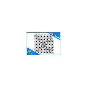 Italian Bardiglio Marble Waterjet Mosaic Tile 12 x 12 Inch Polished Mesh Mounted Backsplash Tiles