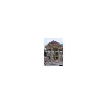 marble gazebo with iron roof
