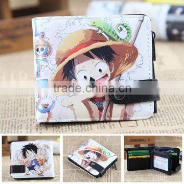 Wholesale good quality One Piece Luffy Cartoon Purse Anime cheap Wallet