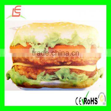 LE A0058 Fast Food Hamburger shaped stuffed kids plush pillow