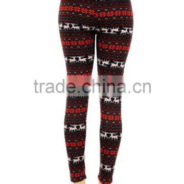 Plus Size Fur Lined Leggings Tribal Winter Print Thick Stretch Pant 1X 2X 3X 4X photo-3