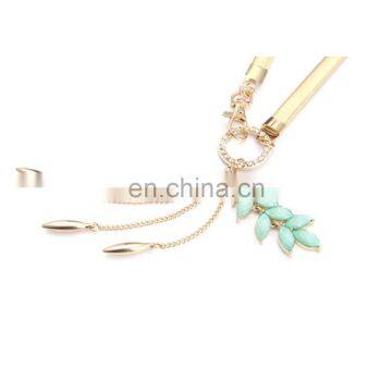 Fashion Lady Metal Waist Chain Pendant Leaf Skirt Waist Decorated Belt photo-3
