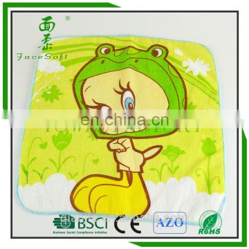 100% cotton terry towel with cartoon printed magic compressed towel for children