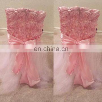 Fancy Design Wedding Rosette Chair Cover