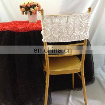 New Arrival Luxury Fashion White Chair Band Rose Chair Sashes photo-3