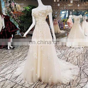 LS00311 off shoulder 3D flower appliques long train mermaid dress long women evening gown elegant formal dresses