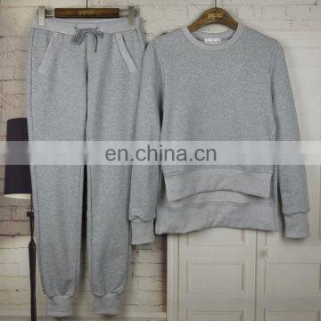 Hotsale Woman Clothing Casual Tracksuit Womens Tracksuits Crewneck Sweatshirt 2Pcs Split Sportswear Set photo-2