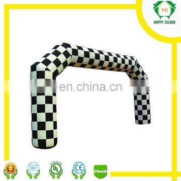 White&black plaid themed advertising inflatable arch/Cheap inflatable arch for sale