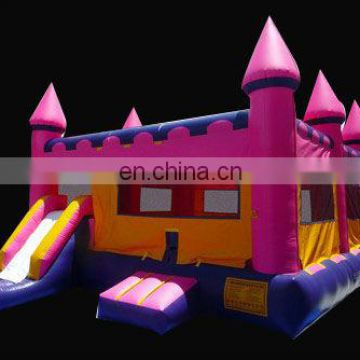 inflatable bounce house combo/pink house combo