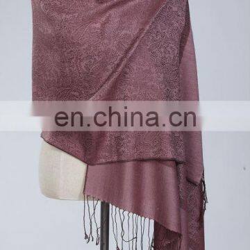 women fashion wool silk reversible scarf