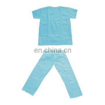 Medical disposable SMS scrub coat suits a kit includes coat and pants