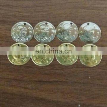 Personalized 18mm Tribal Gold and Silver Fake Belly Dance Coins With 3 Patterns Logo for Belly Dance P-9062 photo-5