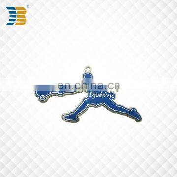 3D tennis player Djokovic custom made metal charm