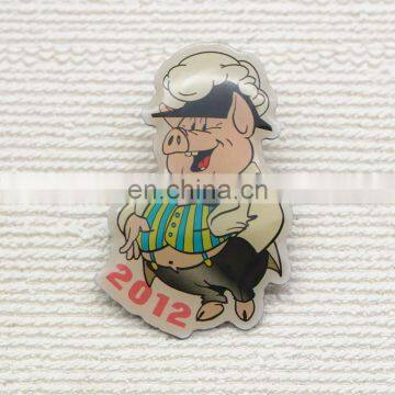 Custom cheap printing lapel pins with butterfly clutch/Cartoon pig image funny design metal pin