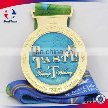 custom design medal in gold plating