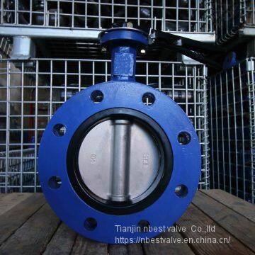 JIS5K/10K U Flange Type Manual Operated EPDM/VITON Seal Lever Butterfly Valve photo-2