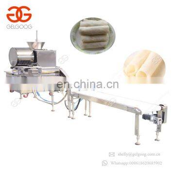 Stainless Steel Cepe Lumpia Skin Pastry Samosa Sheet Making Line Spring Roll Wrapper Machine