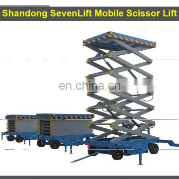 7LSJY Shandong SevenLift scissor type mobile telescoping hydraulic street light lift