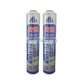 China empty paint cans and pu foam polyurethane empty 750ml