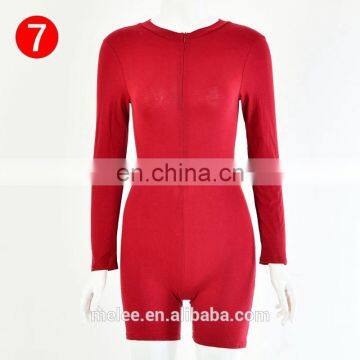 Sexy Rompers Club Bodysuit Zipper Jumpsuit Bodycon Shorts Playsuit Woman Clothes Dropshipping Casual Clothing Overalls For Women photo-7