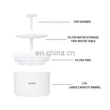 Manufacturer Wholesale Automatic Battery Filter Drinking LED Round Cat Water Fountain photo-4