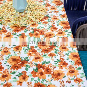 Fall Style Yellow Floral Square Printed Decorative Dining Party Tablecloth Wholesale Multi Colored Table Cloth photo-4