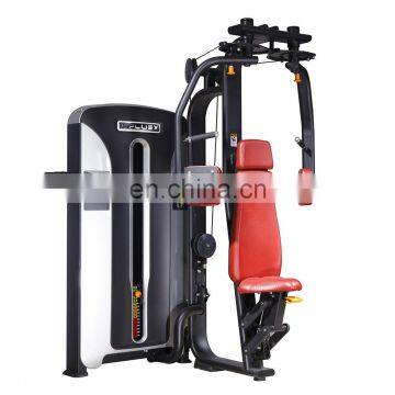 80kg Free Weight Adjustment, Pectoral Fly Commercial Straight Arm Clip Chest Fitness Equipment Trainer With Elbow Pad