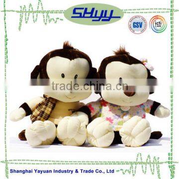 Decoration plush animal toys for wedding plush monkey