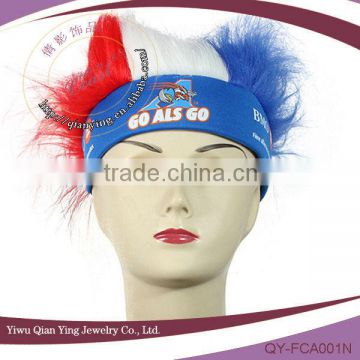 hot sale cheap wholesale synthetic promotion soccer fan wig