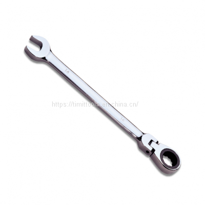 Flexible combination gear wrench